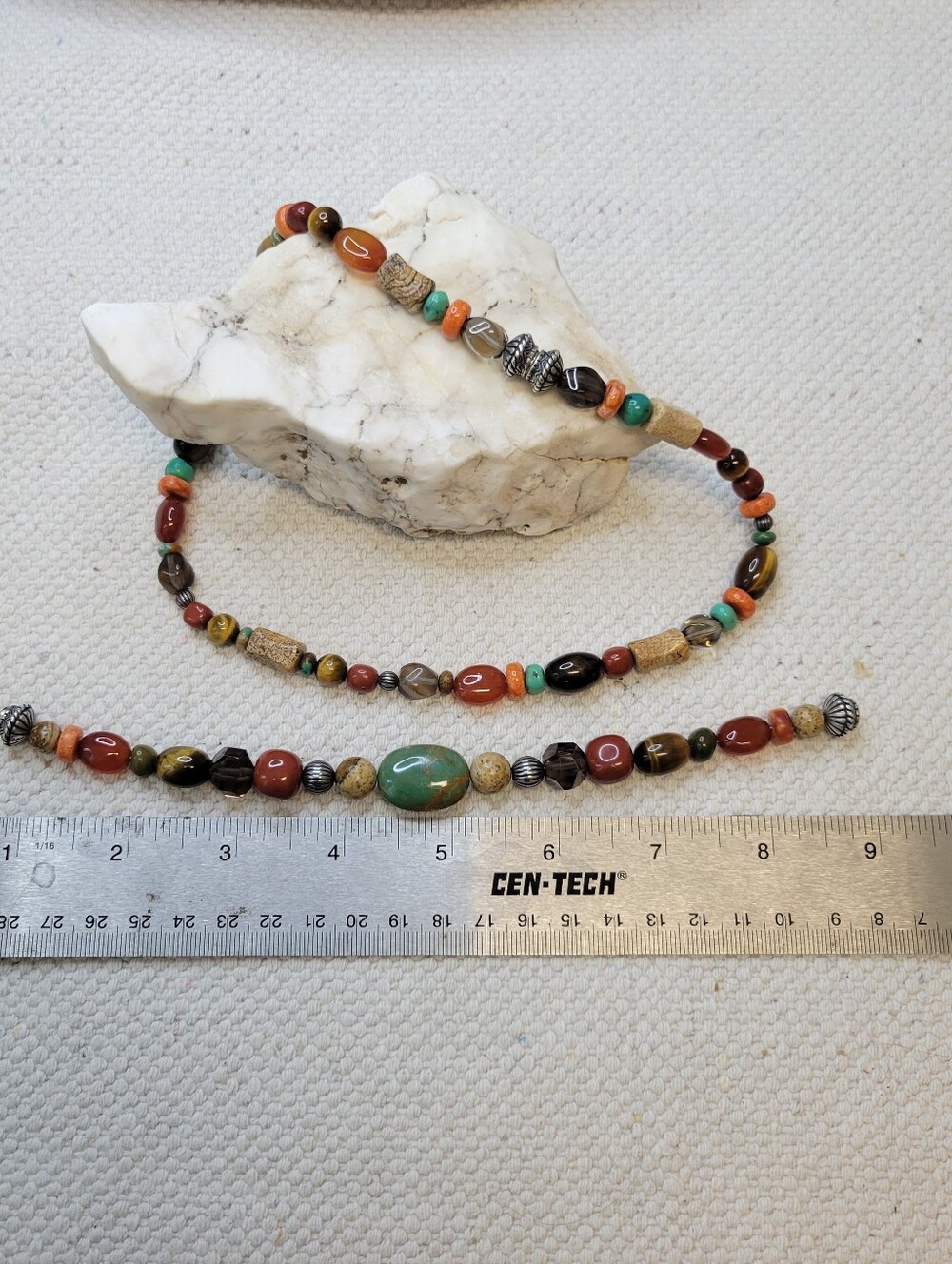 Carolyn Pollack Relios Gemstone Necklace Bracelet 925 Sterling Silver 17 - Picture 6 of 6